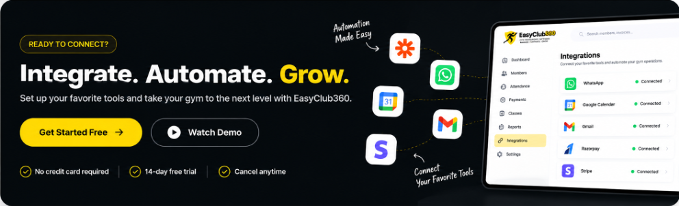 Integrate. Automate. Grow. - EasyClub360 Integrations