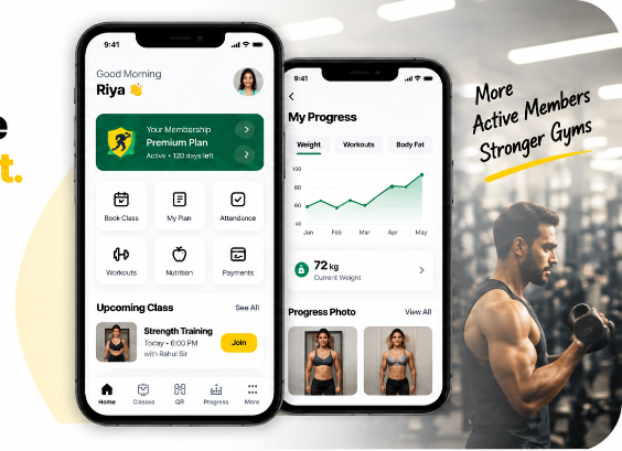 EasyClub360 Member App Mockups